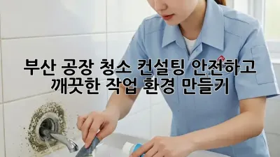 부산 공장 청소 컨설팅: 안전하고 깨끗한 작업 환경 만들기