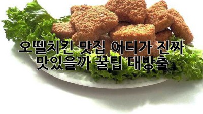 오뗄치킨 맛집🏆 어디가 진짜 맛있을까? 꿀팁 대방출!